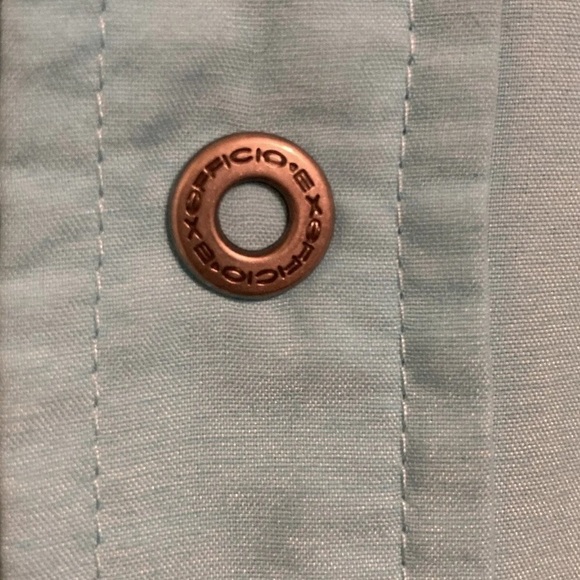 ExOfficio Men's Blue Outdoor Hiking Fishing Long Sleeve Snap Up Shirt Size 2XL - Picture 4 of 10